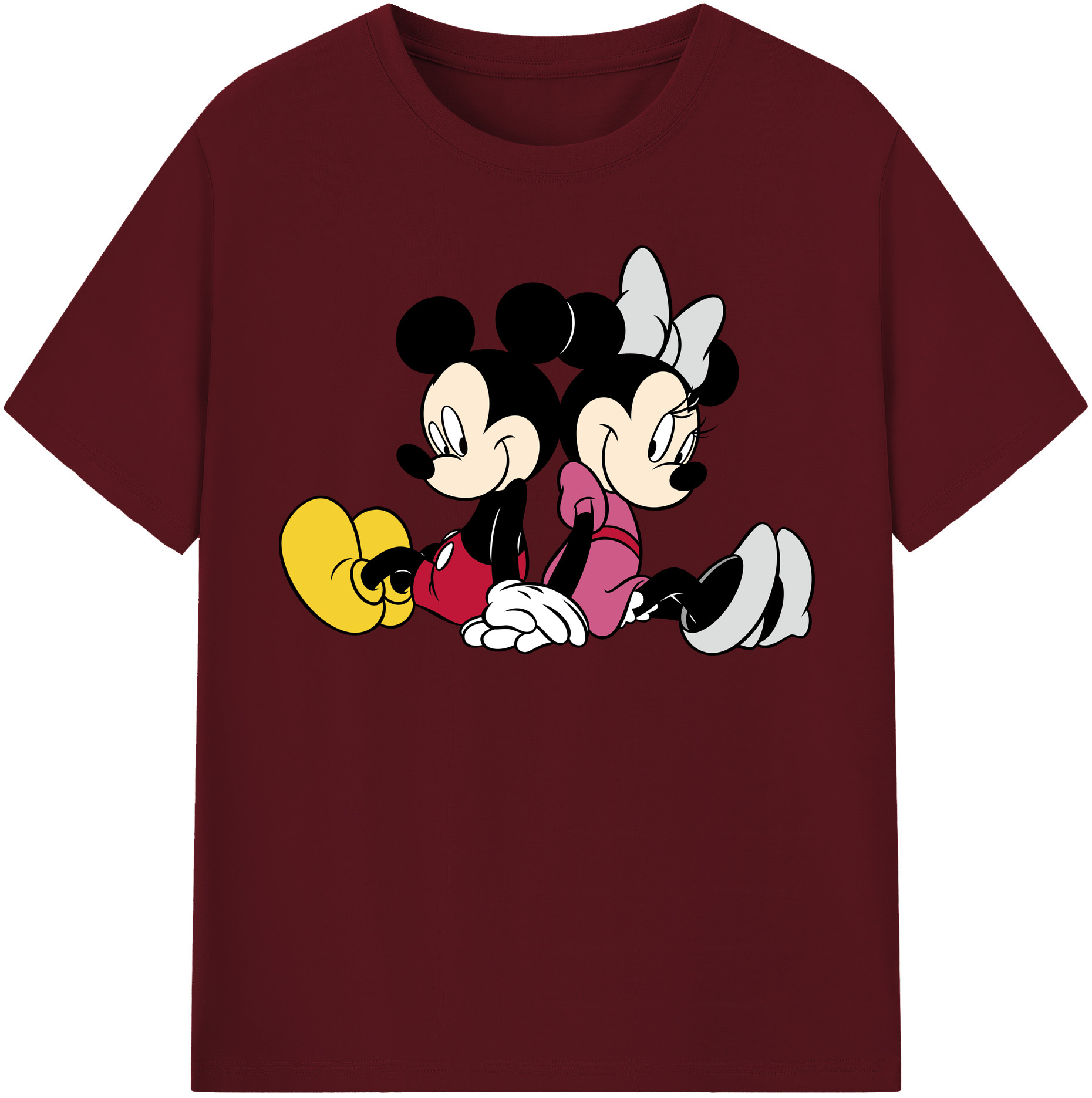 （画像用） ミッキーマウス Mickey Mouse 綿100％半袖Tシャツ（フロントプリント）